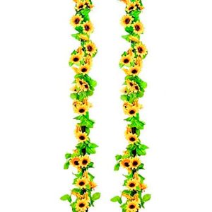 GarlandSunflower, mesterséges napraforgó füzér természetes megjelenéssel (2 db)