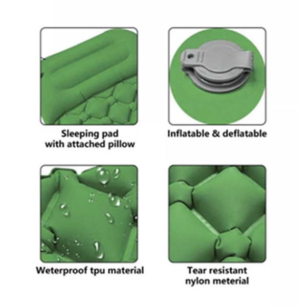 SleepMat, felfújható szőnyeg fejtérrel