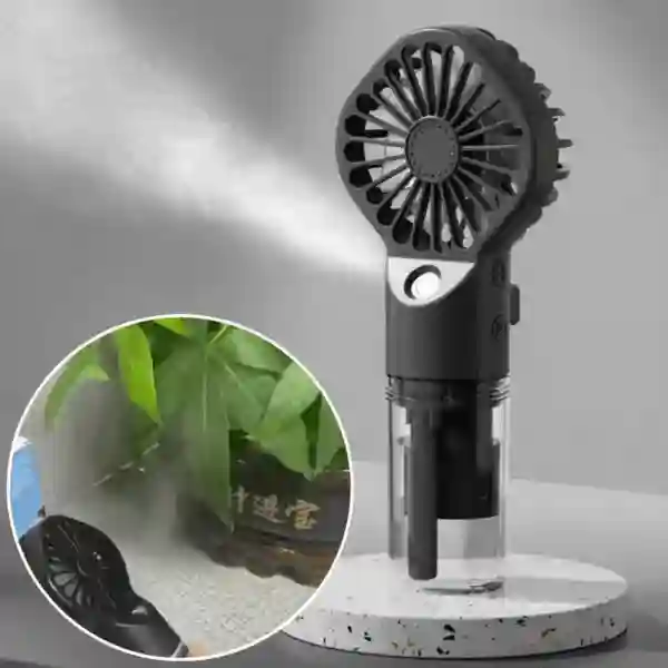 Misty, hordozható mini ventilátor beépített párásítóval
