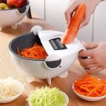 BowlCutter, többfunkciós szeletelő szűrővel és kézi hámozóval
