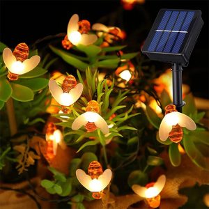 BeeLights, napenergiával működő lámpa 30 méh alakú LED fényforrással