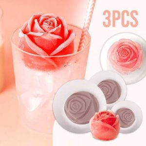 Szilikon jégkocka forma (3 db), ROSEICE