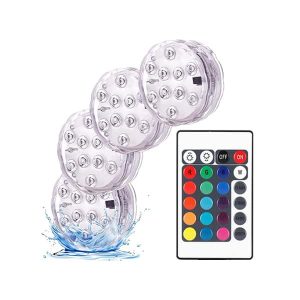 GlowWaterLights, 4 vízálló LED lámpa távirányítóval