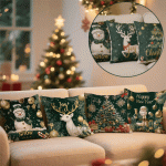Karácsonyi párnahuzatok (4 db), GreenXmass