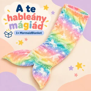 MermaidBlanket, sellőfarok alakú gyermekpléd