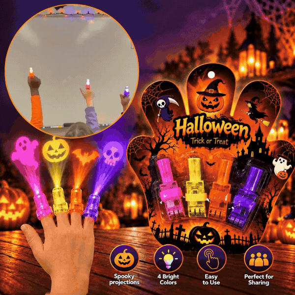 LED-es ujjprojektorok – Halloween, FingerLights